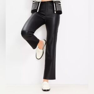 LOFT Women's Black 5 Pocket Leather Pants
